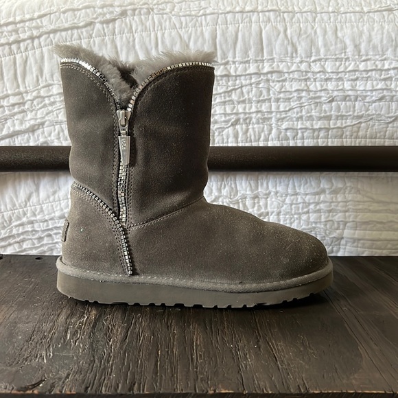 Short Grey UGG Boots - Picture 1 of 3